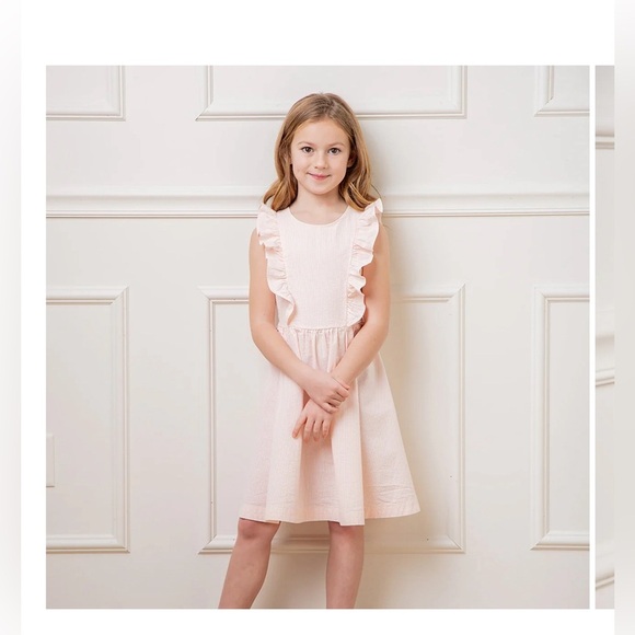 Hope&Henry Flutter Sleeve Organic Open Back Dress - Picture 4 of 7